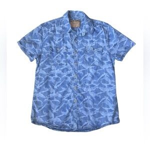Seven7 Jeans Co. Men’s 100% Cotton Blue Camo Button Up size Medium